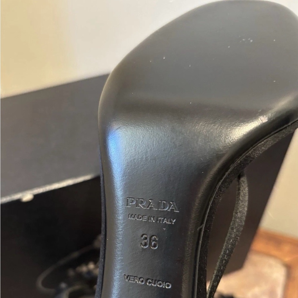 Authentic Prada Black Strappy Heels - Picture 2 of 11